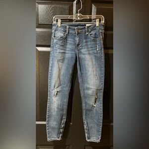 Pistola Ankle Zip Distressed Jeans